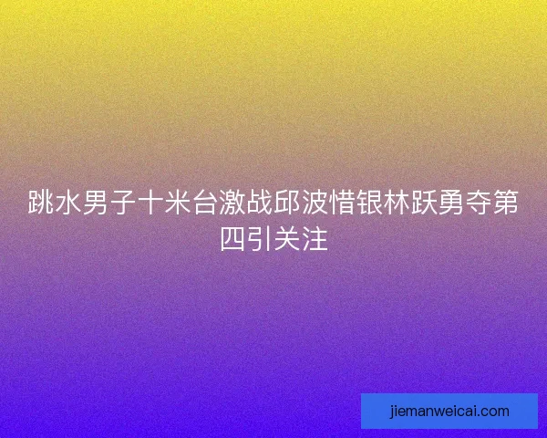 跳水男子十米台激战邱波惜银林跃勇夺第四引关注