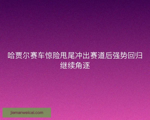 哈贾尔赛车惊险甩尾冲出赛道后强势回归继续角逐