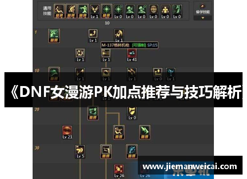 《DNF女漫游PK加点推荐与技巧解析》